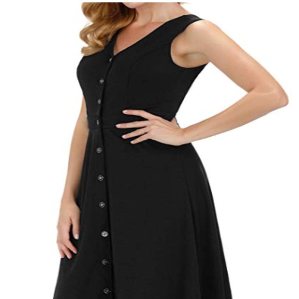 ⭐️Flash Sale ⭐️Brand new! Black Button Down A-line Dress - Picture 5 of 5